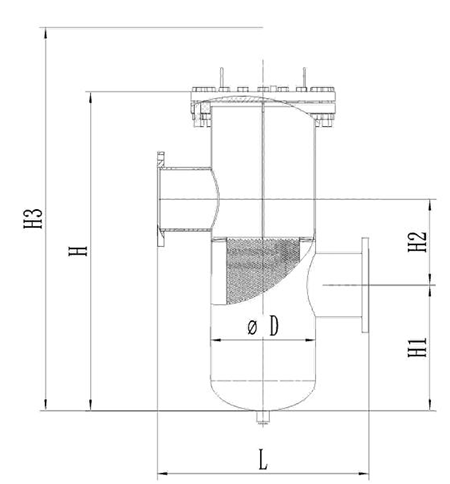 高低籃式過濾器圖紙設(shè)計