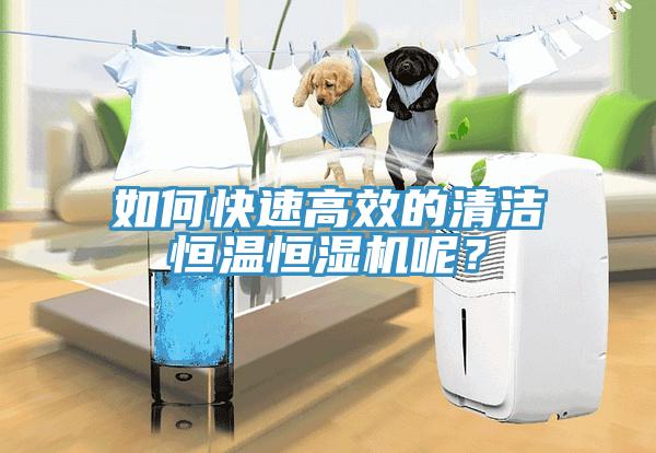 如何快速高效的清潔恒溫恒濕機呢？