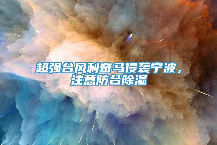 超強臺風利奇馬侵襲寧波，注意防臺除濕