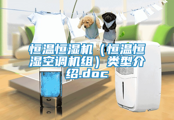恒溫恒濕機(恒溫恒濕空調機組)類型介紹.doc