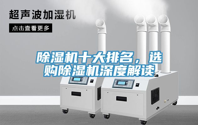 除濕機十大排名，選購除濕機深度解讀