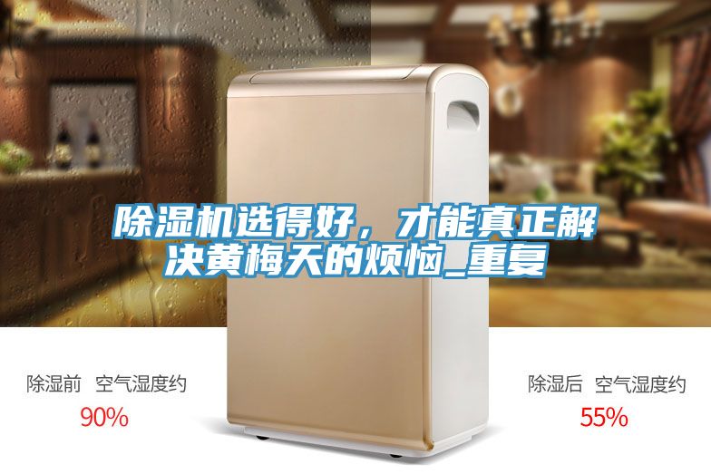除濕機(jī)選得好，才能真正解決黃梅天的煩惱_重復(fù)
