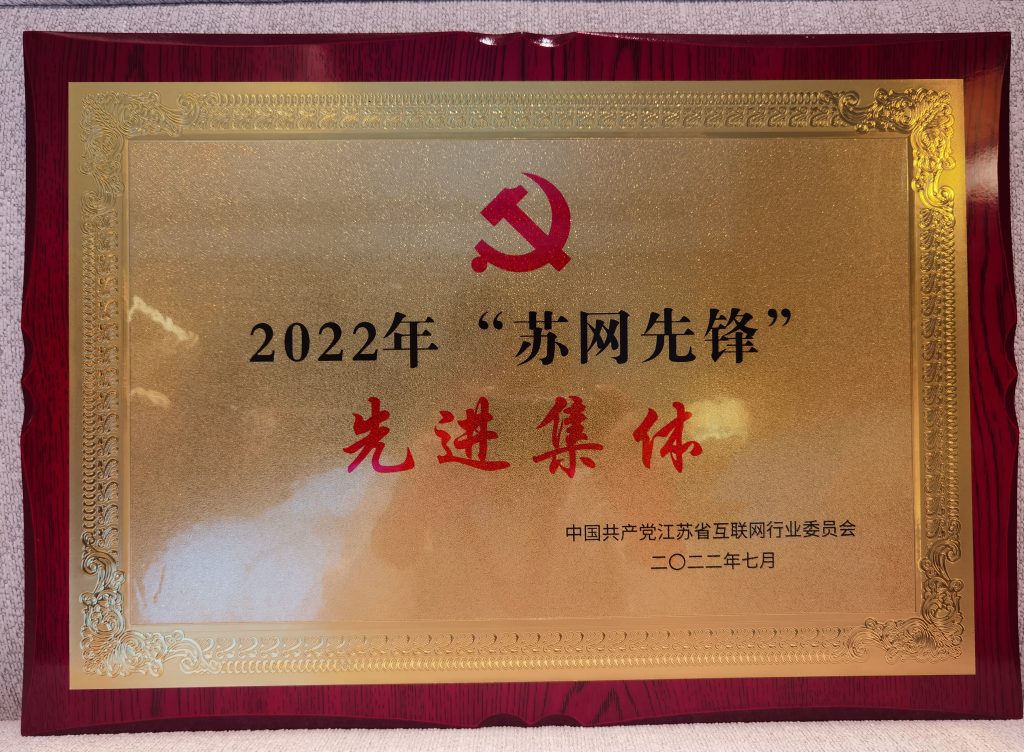 2022年“蘇網(wǎng)先鋒”先進集體